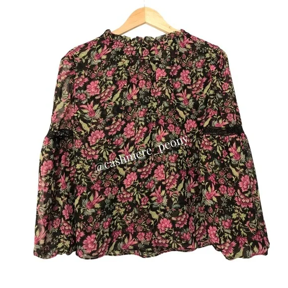 Misa Los Angeles Alicia Floral‎ Flare-Sleeve Blouse Small - Picture 9 of 12